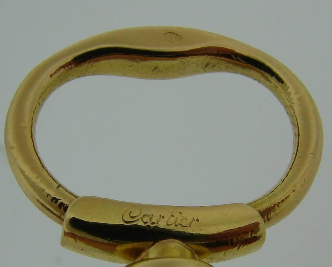 Women's or Men's 1970s Cartier Ruby Gold Key Pendant Charm