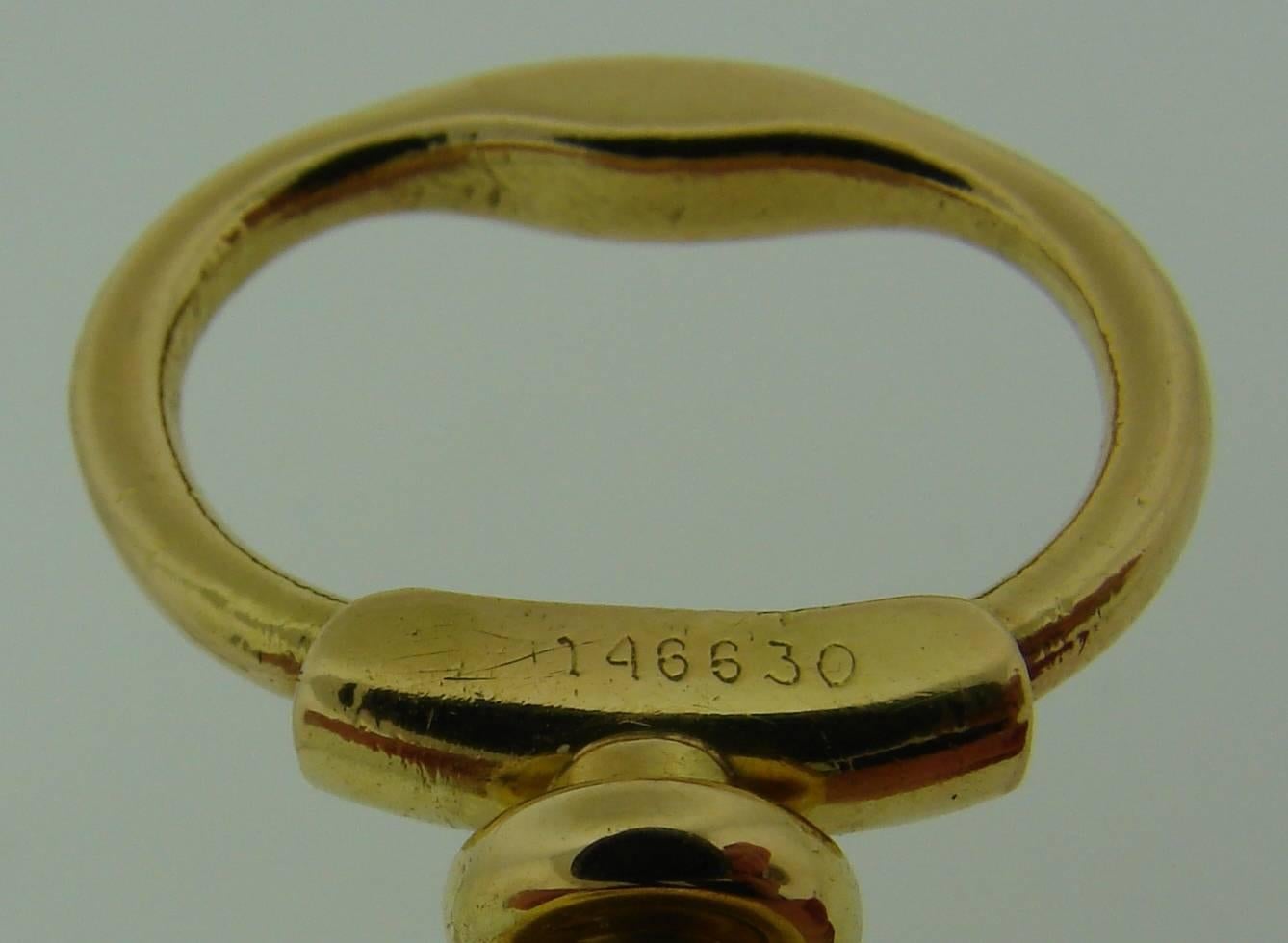 1970s Cartier Ruby Gold Key Pendant Charm 1