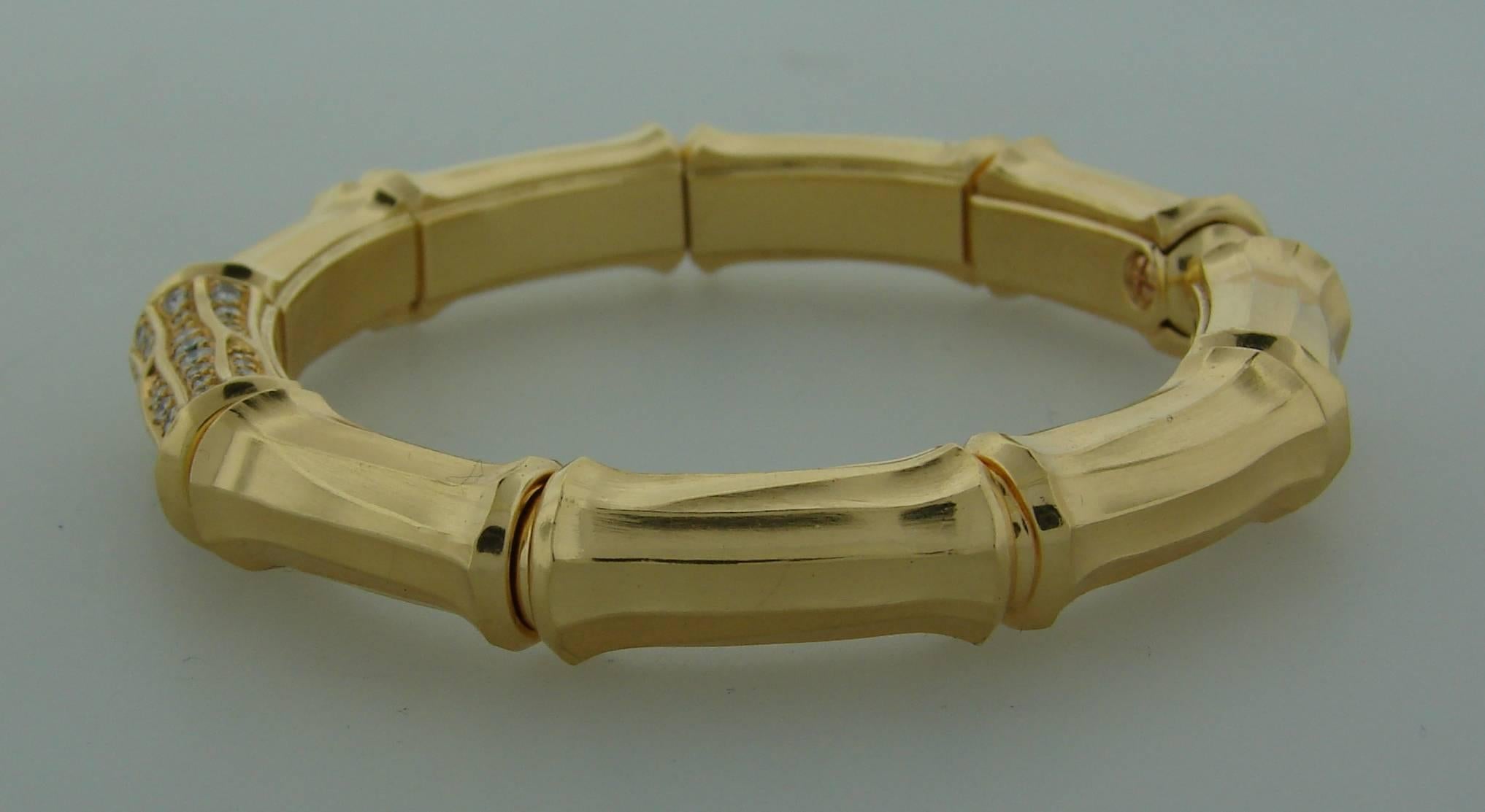 gold bamboo bracelet