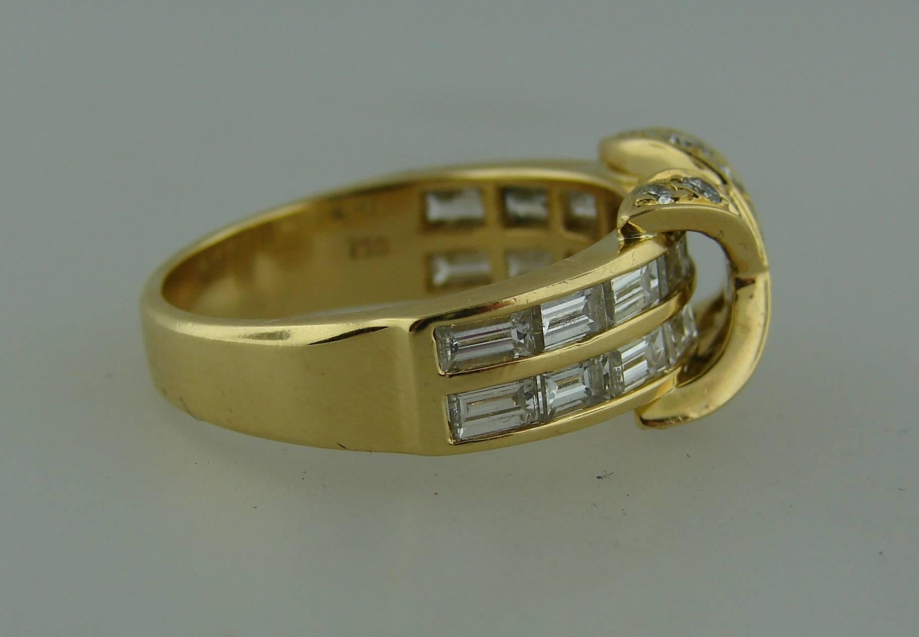Women's Tiffany & Co. Diamond Gold X Band Ring