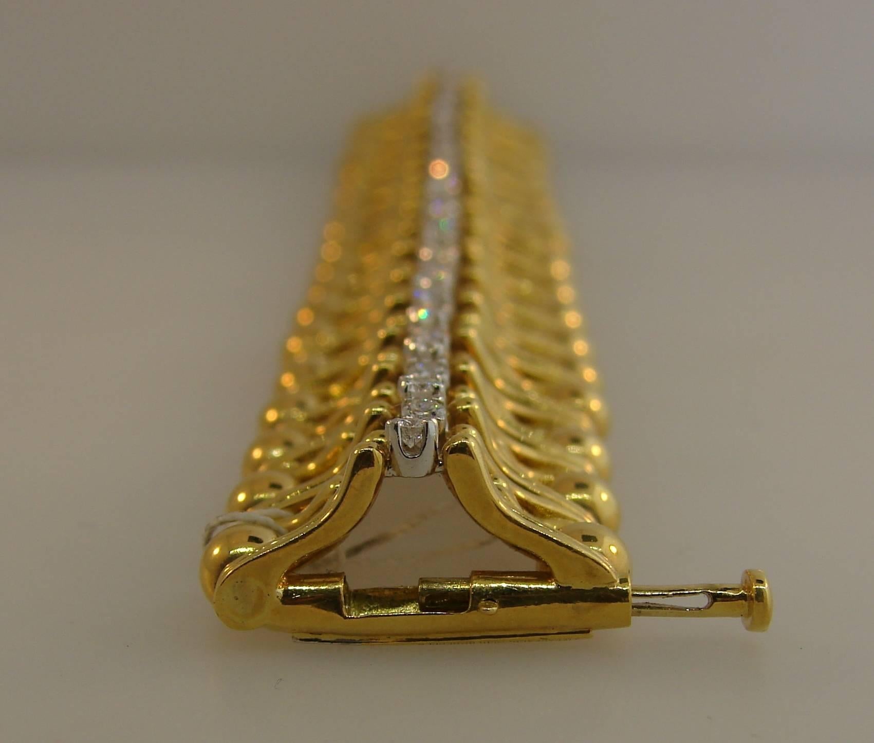 Tiffany & Co. Schlumberger Diamond Gold Bracelet 6