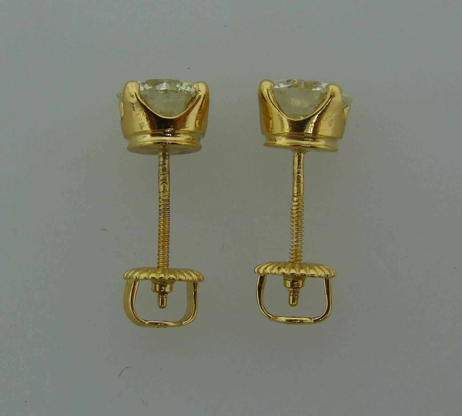 1970s Diamond Emerald Gold Interchangeable Dangle Stud Earrings Drop Signed Fred 3