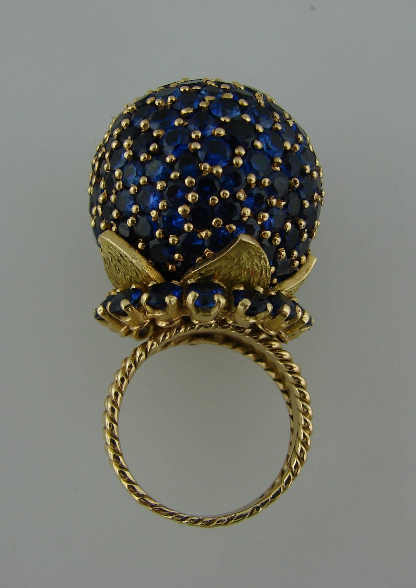 1970s Sapphire Gold Ring 1