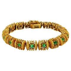 Vintage Tiffany & Co. Gold Bracelet Emerald