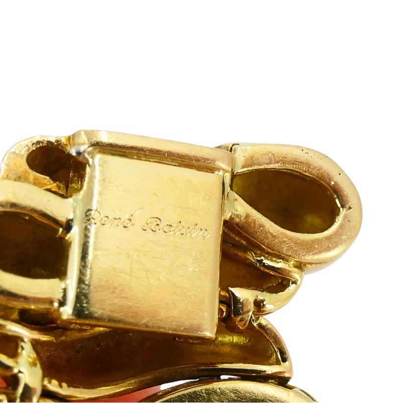 Rene His Vintage A Link Bracelet en or 18k en vente 2