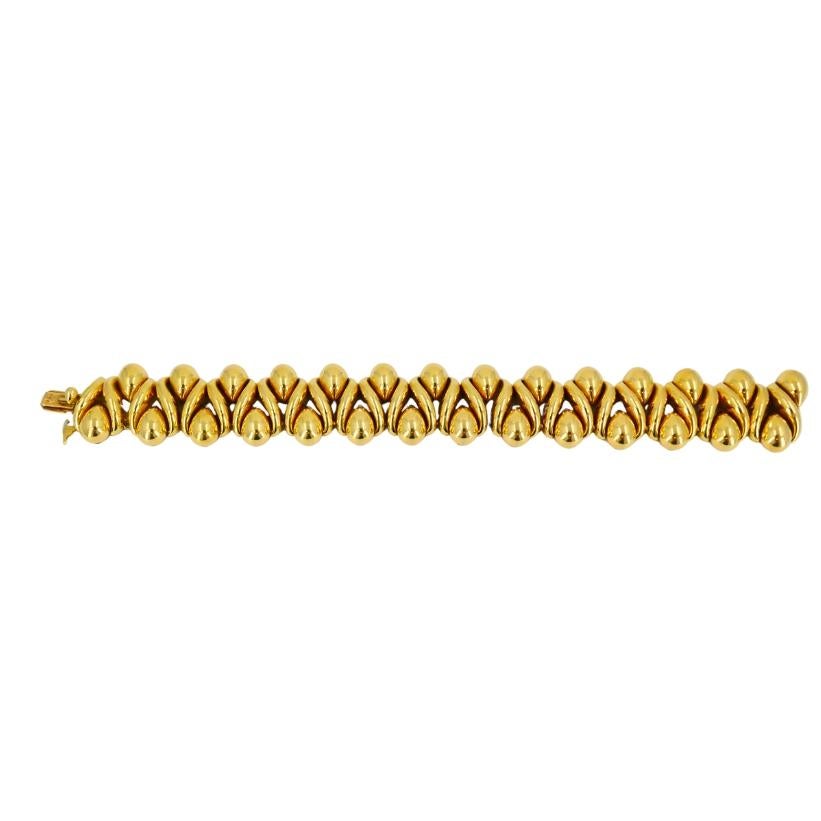 Rene His Vintage A Link Bracelet en or 18k en vente 3