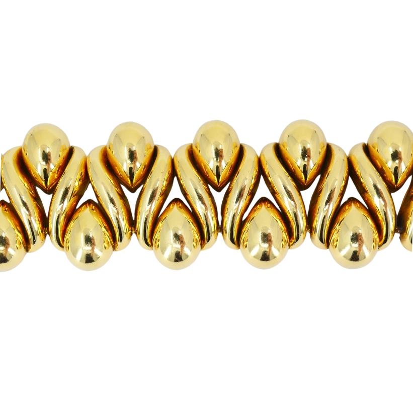Rene His Vintage A Link Bracelet en or 18k Pour femmes en vente