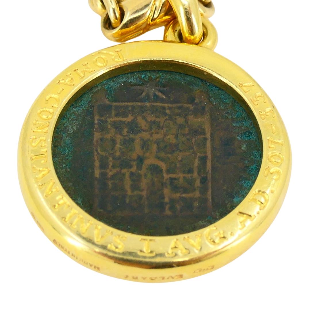 Bvlgari Bulgari Collier Monet Pièce de monnaie romaine antique Or 18k en vente 3