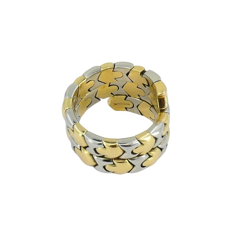 Bvlgari Bulgari Anello bicolore in oro avvolgente 18k in vendita 1