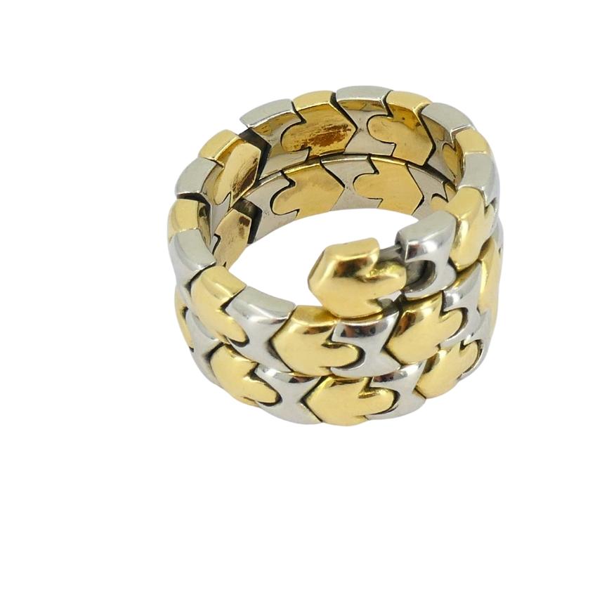 Bvlgari Bulgari Anello bicolore in oro avvolgente 18k in vendita 2