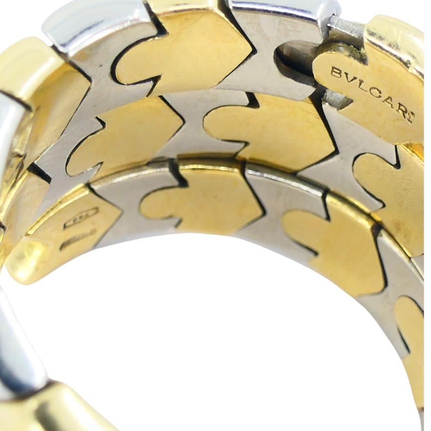 Bvlgari Bulgari Anello bicolore in oro avvolgente 18k in vendita 3