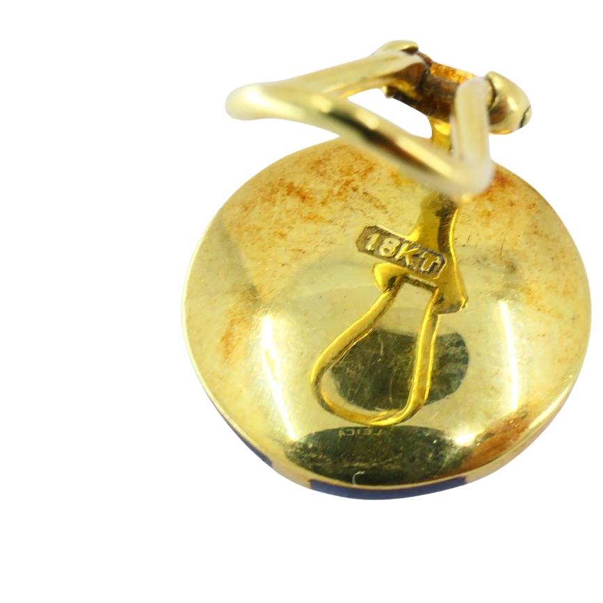 Donna Angela Cummings for Tiffany & Co. Orecchini a bottone in onice d'oro MOP in vendita