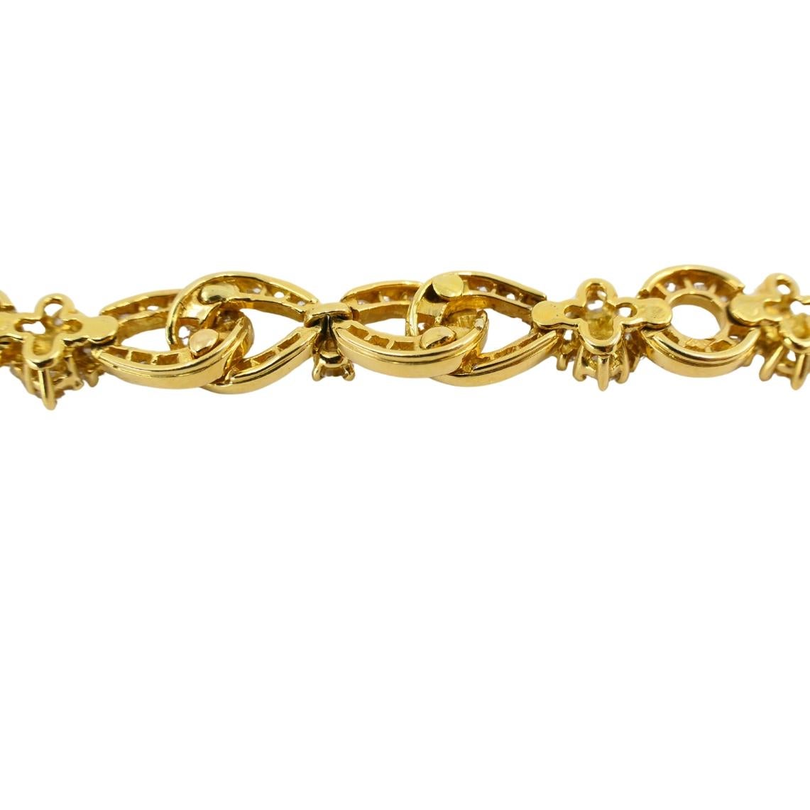 Van Cleef & Arpels Bracelet à maillons en or 18k et diamants Pour femmes en vente