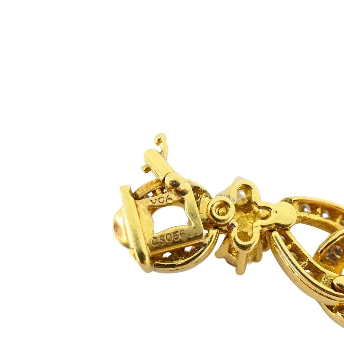 Van Cleef & Arpels Bracelet à maillons en or 18k et diamants en vente 2