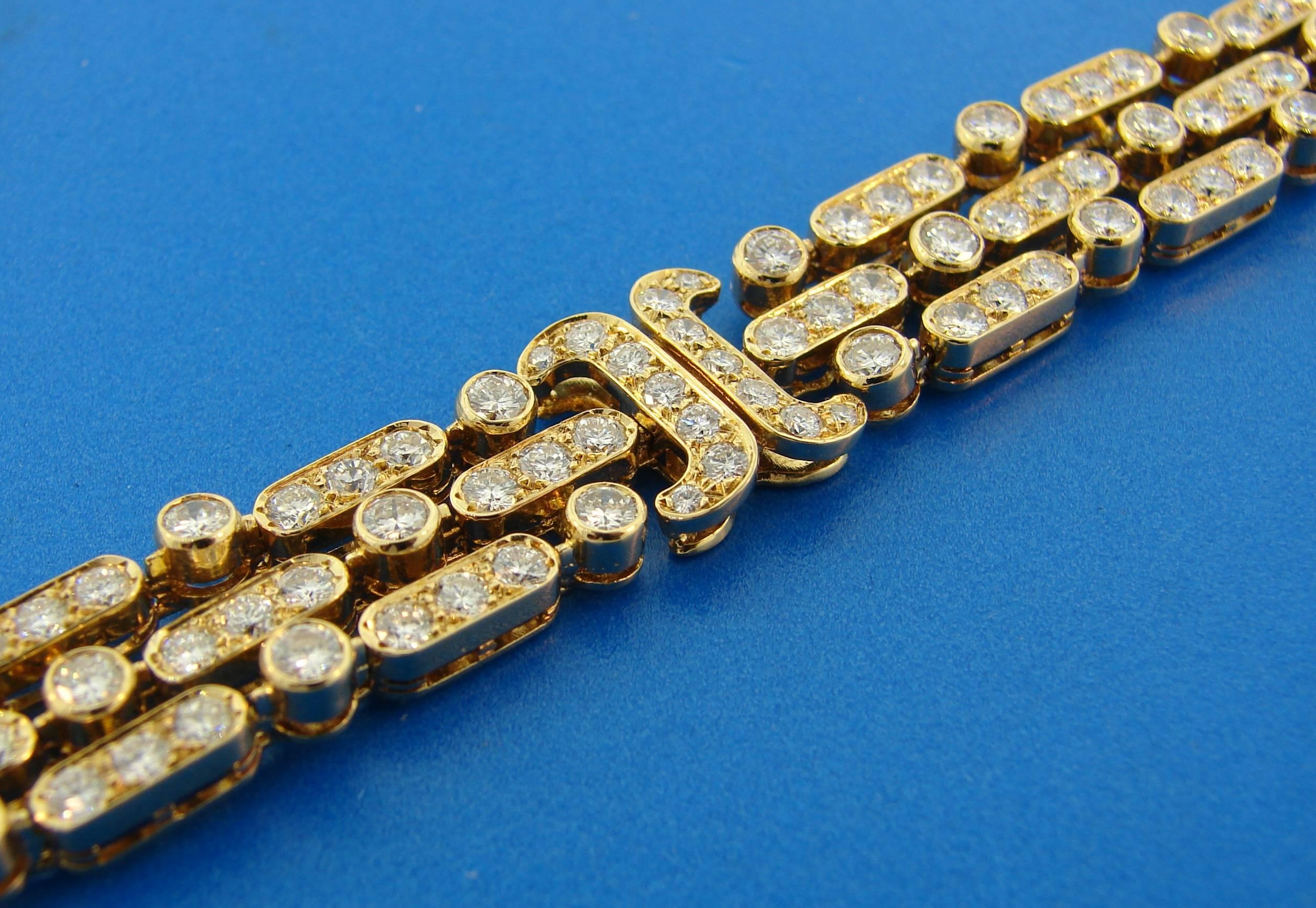 Women's Van Cleef & Arpels Diamond Yellow Gold Bracelet