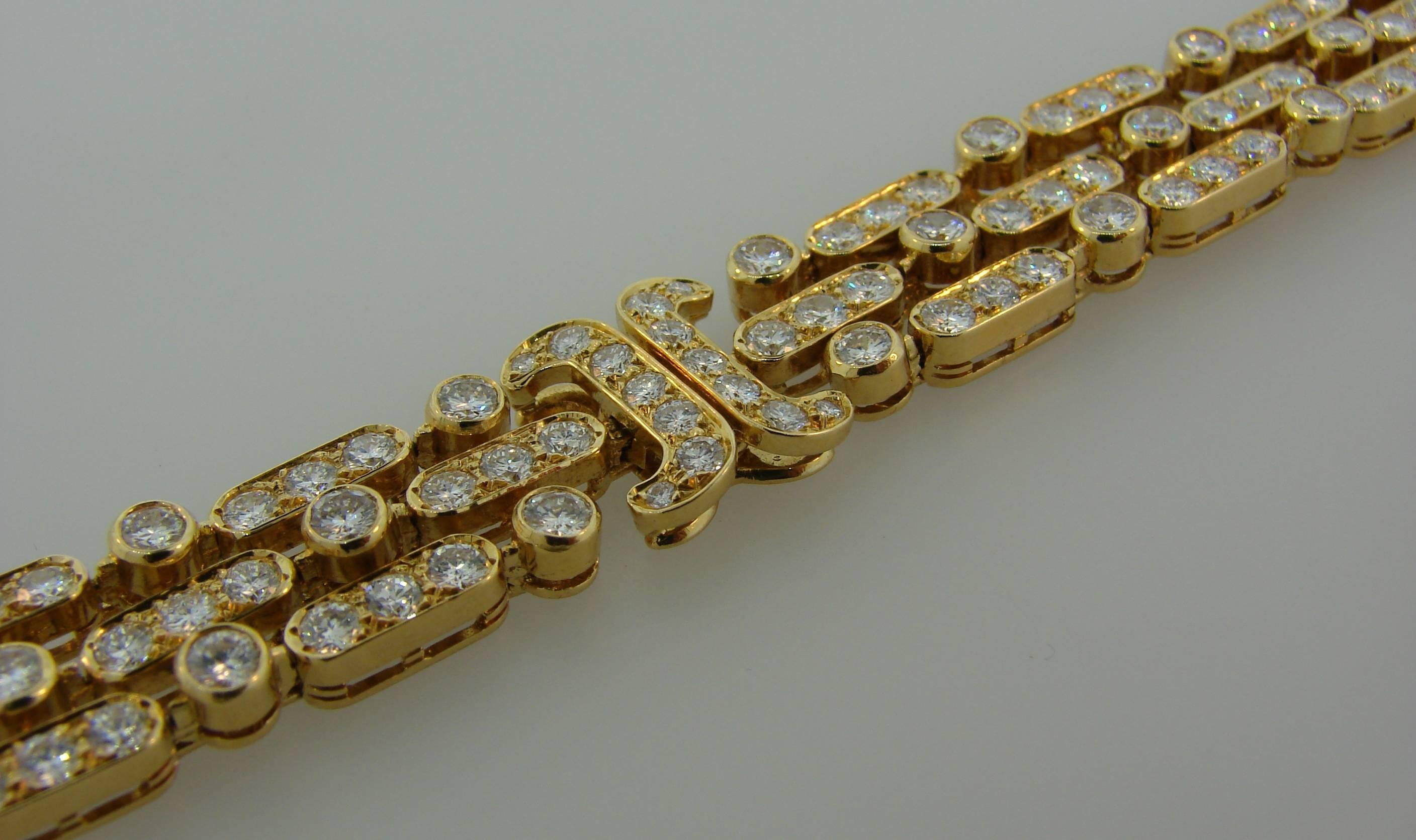 Van Cleef & Arpels Diamond Yellow Gold Bracelet 6