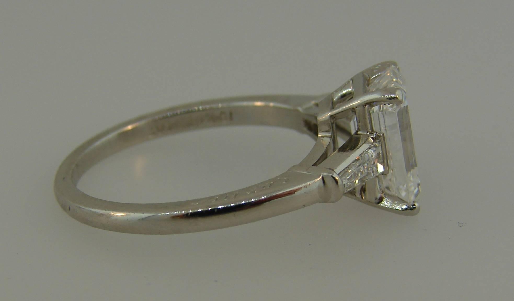 cartier emerald cut engagement ring