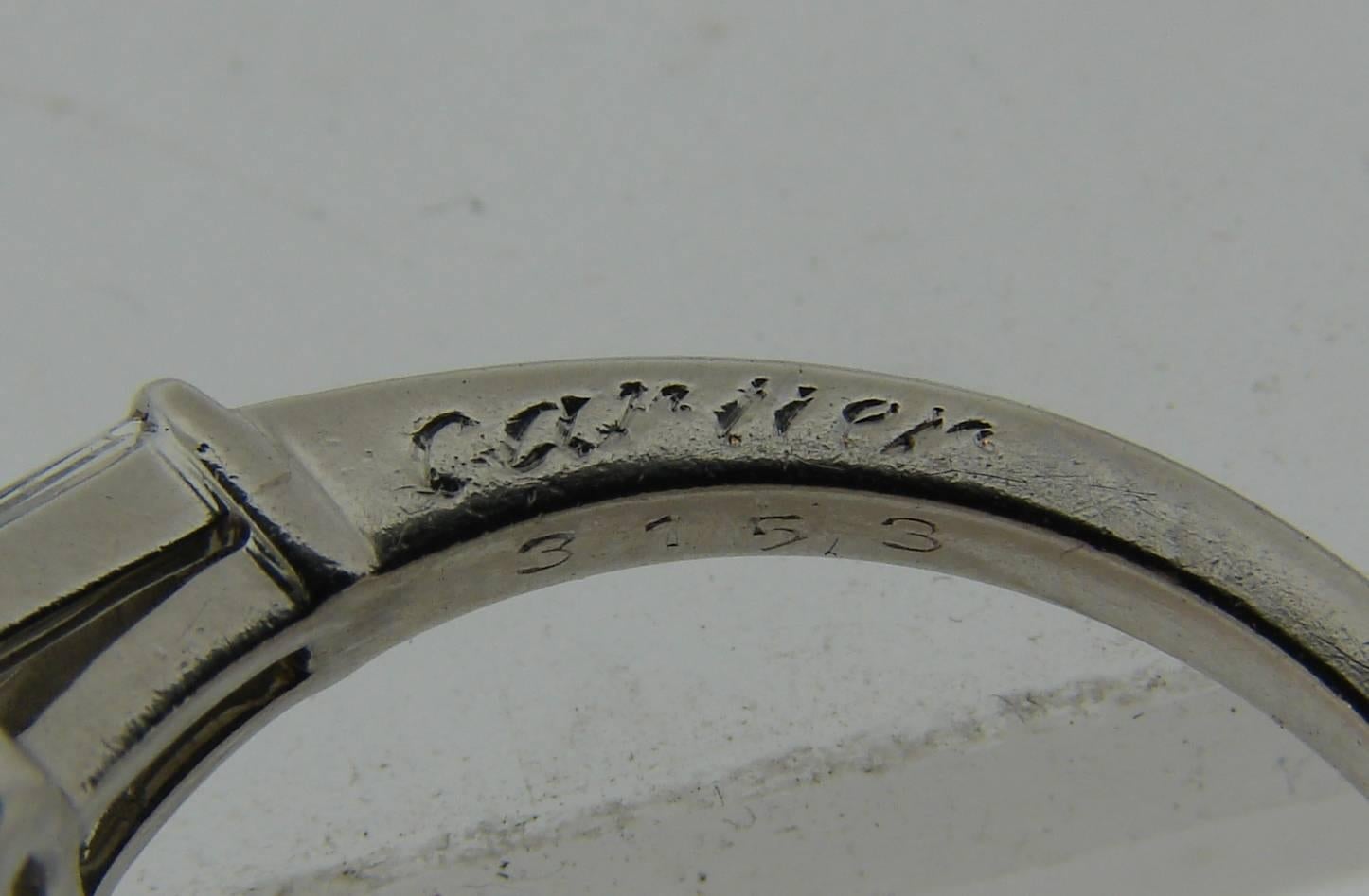 Women's Cartier 2.03 Carat GIA Emerald Cut Diamond Platinum Engagement Ring