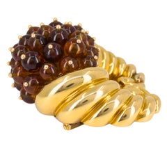 Broche de clip «Cornucopia» con citrino de Suzanne Belperron, en oro de 18k