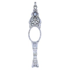 Art Deco Platinum Filigree Diamond Pendant