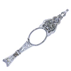 Art Deco Platinum Filigree Diamond Pendant