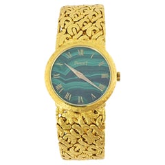 Vintage Piaget 18k Gold Watch Malachite Dial ref. 924 N66
