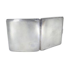 Antique English Sterling Silver Cigarette Case Early 1900s