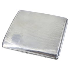 Antique English Sterling Silver Cigarette Case Early 1900s