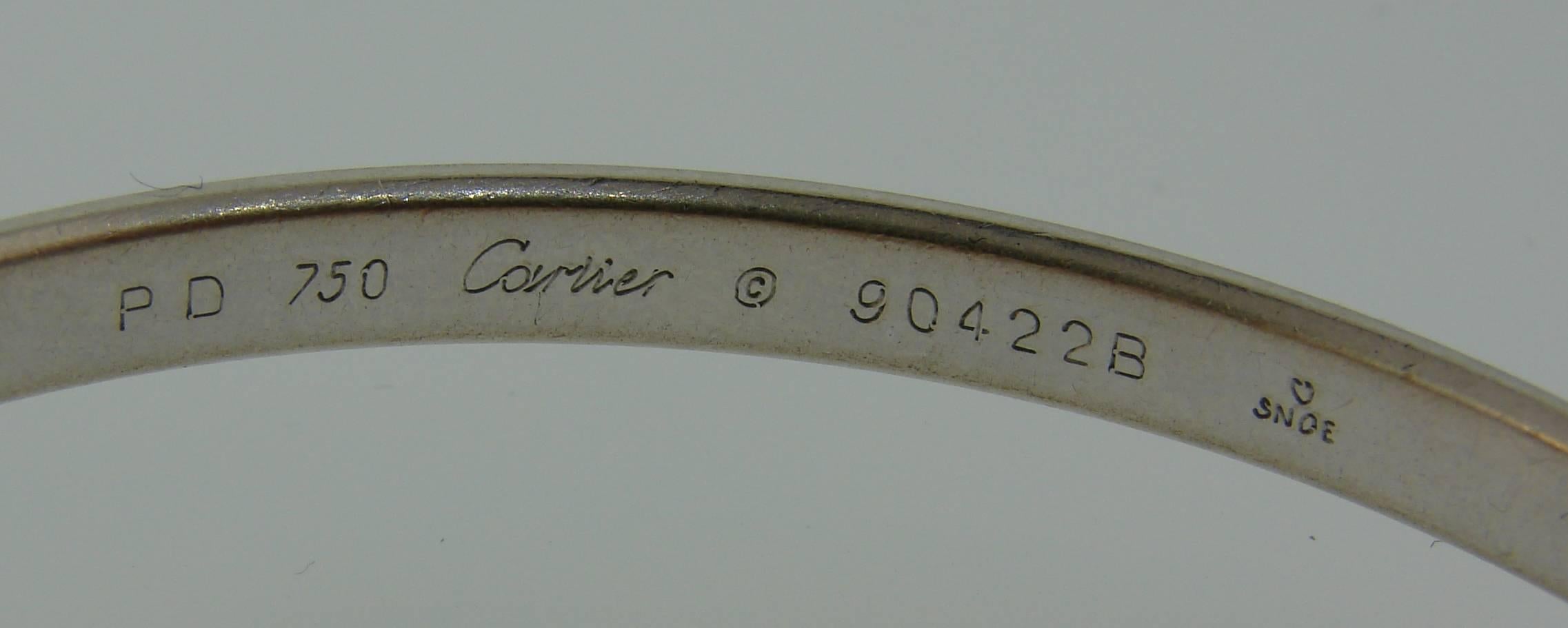 Cartier Diamond Three-Tone Gold Trinity Bangle Bracelet In Excellent Condition In Beverly Hills, CA