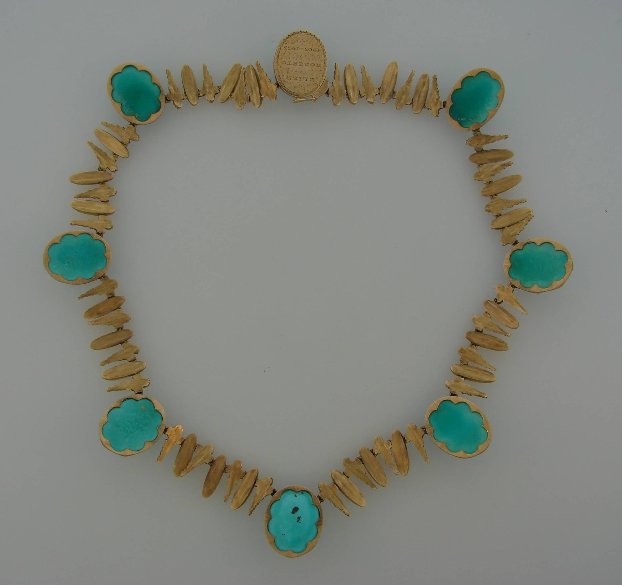 Vintage Buccellati Turquoise Gold Necklace 1