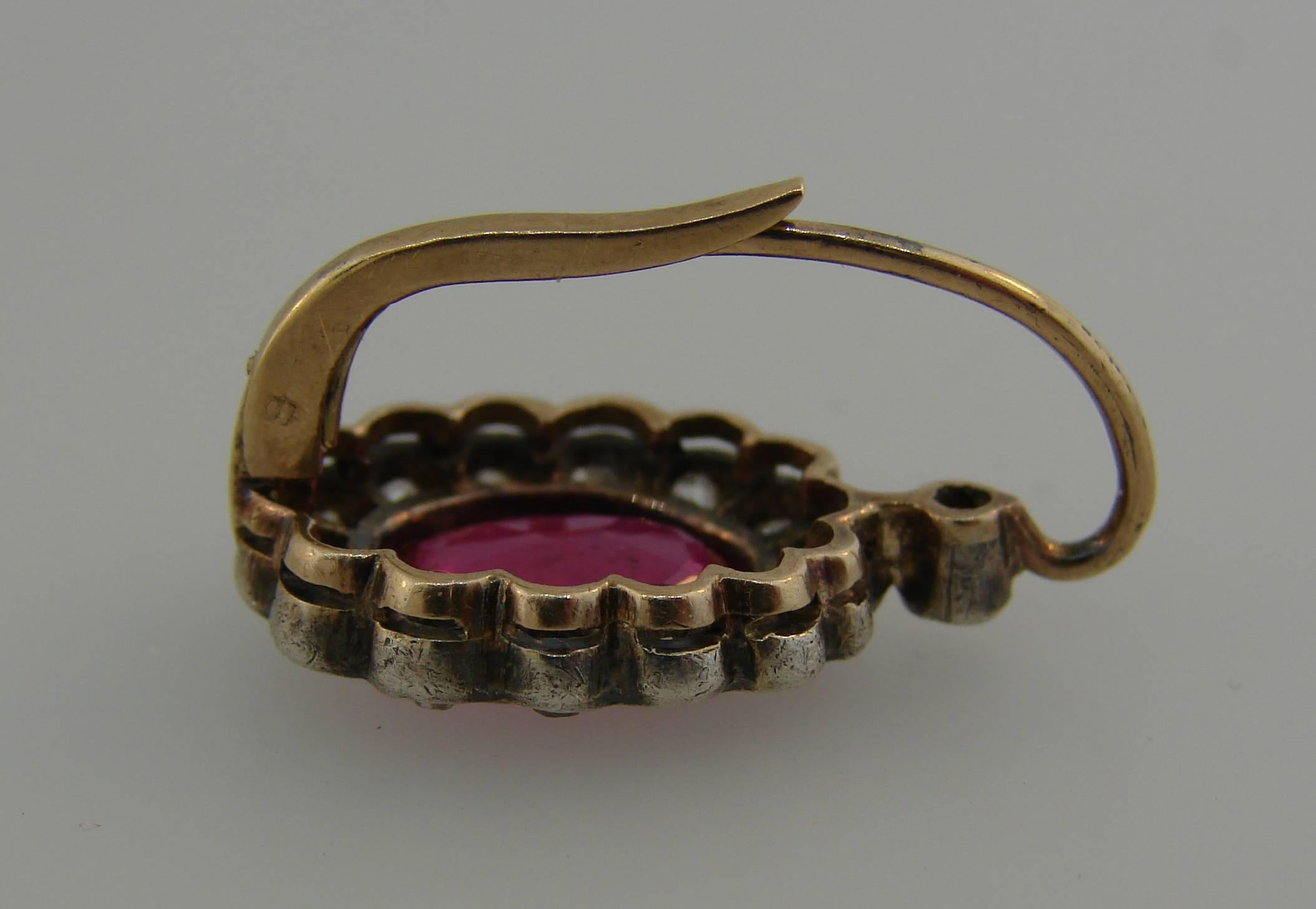 antique ruby earrings