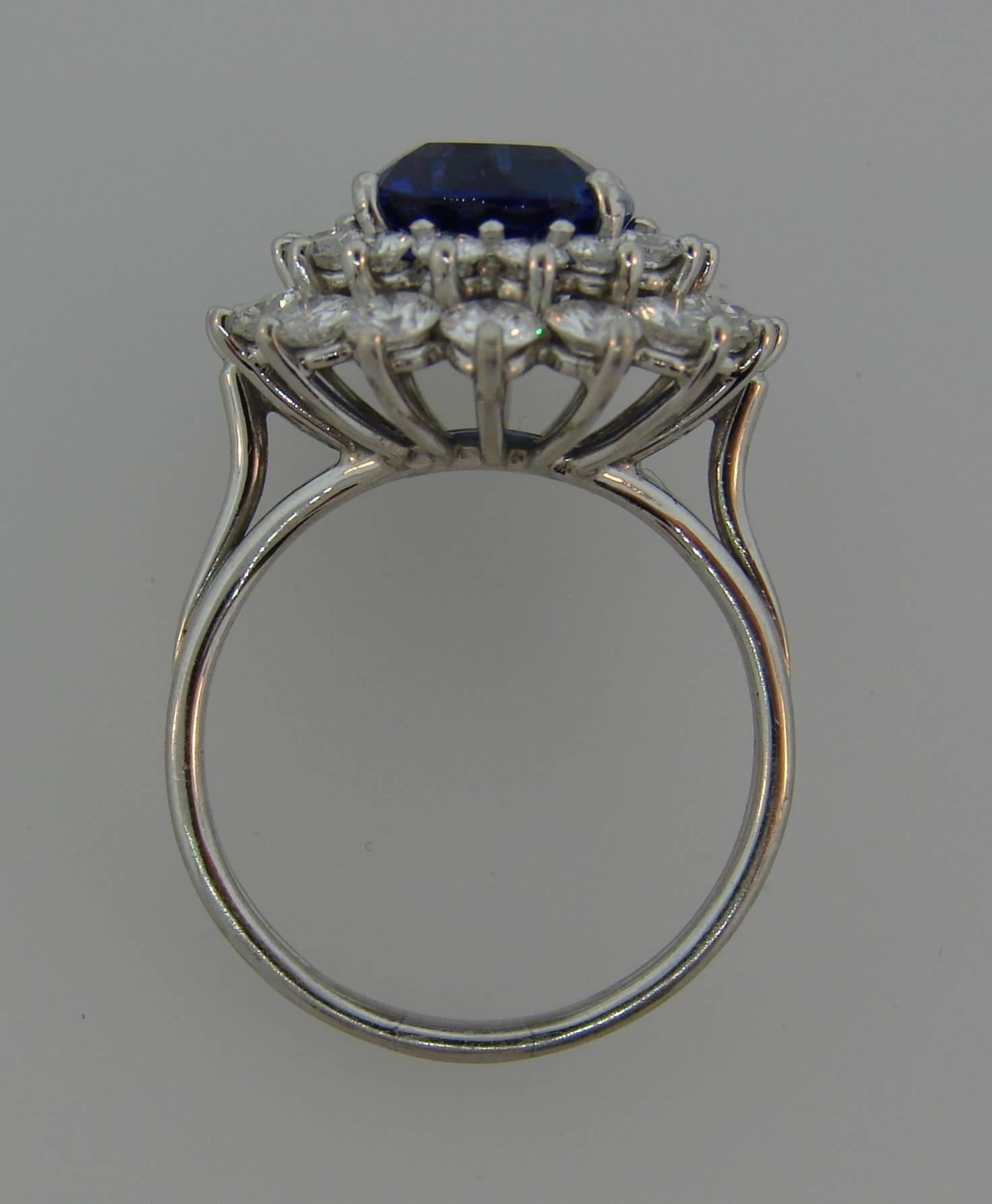 Women's Tiffany & Co. 3.69 Carat Tanzanite Diamond Platinum Ring