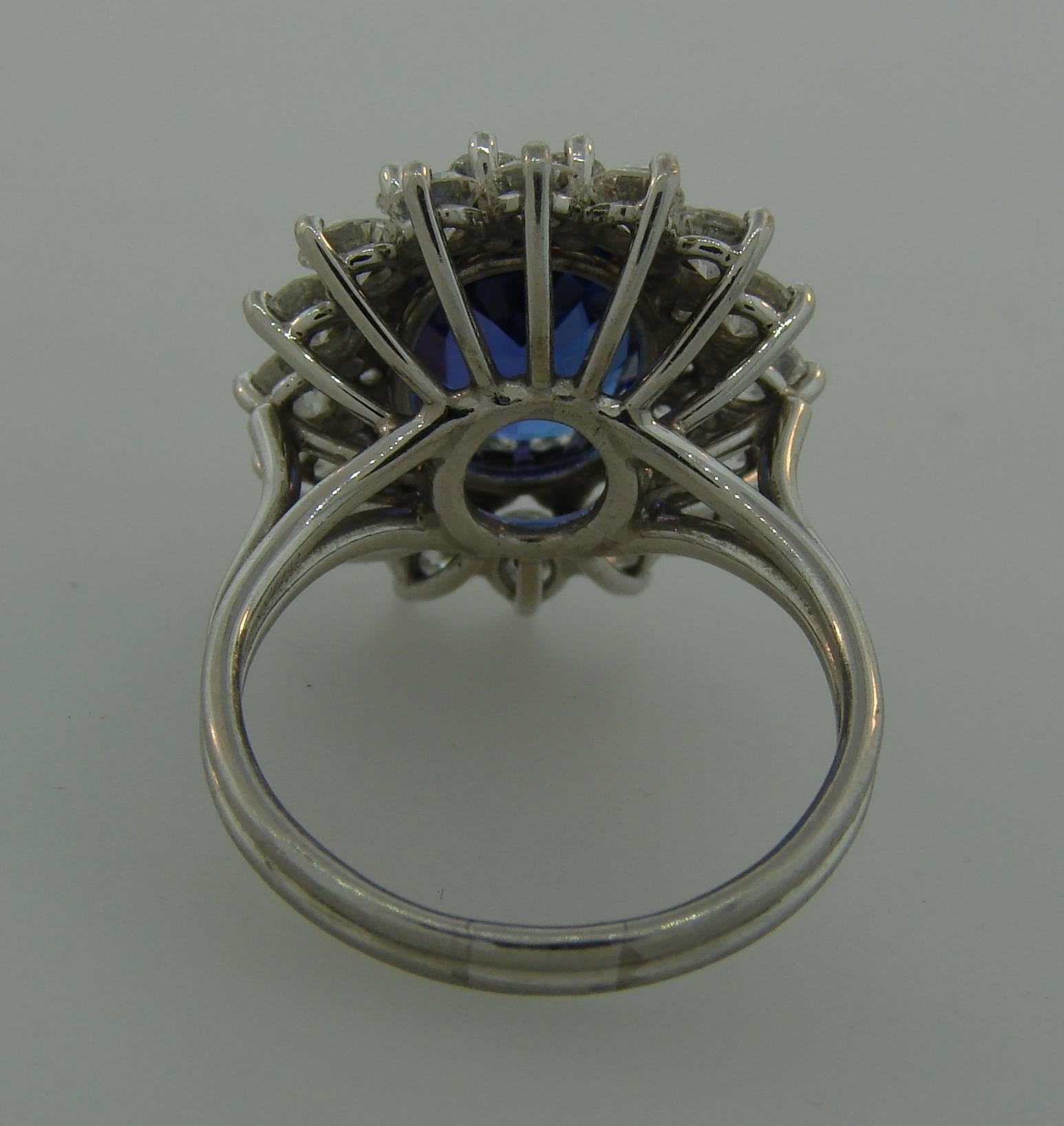 Tiffany & Co. 3.69 Carat Tanzanite Diamond Platinum Ring 1