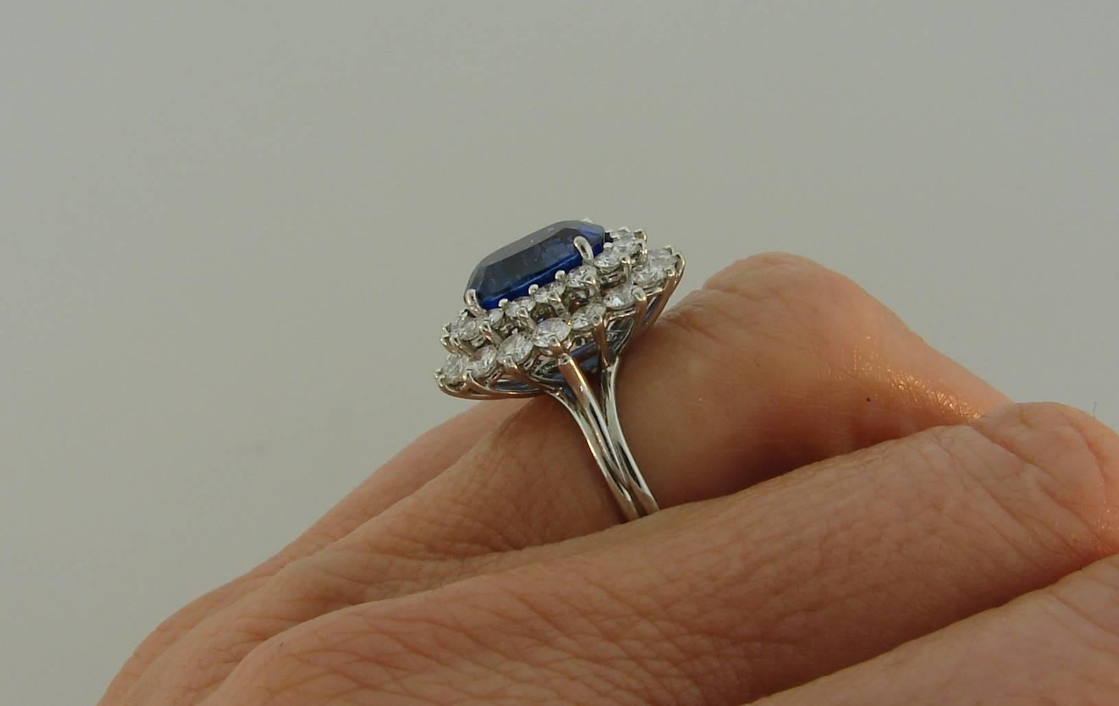 Oval Cut Tiffany & Co. 3.69 Carat Tanzanite Diamond Platinum Ring