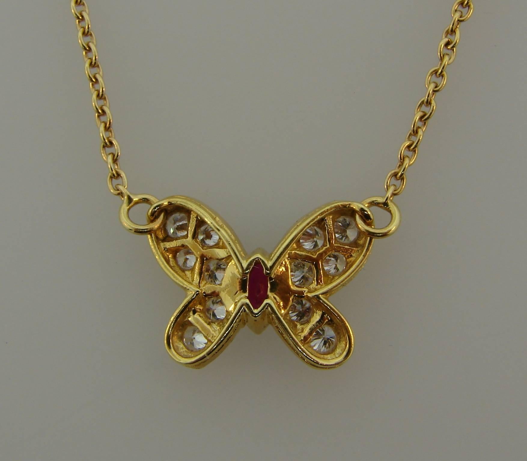butterfly necklace van cleef