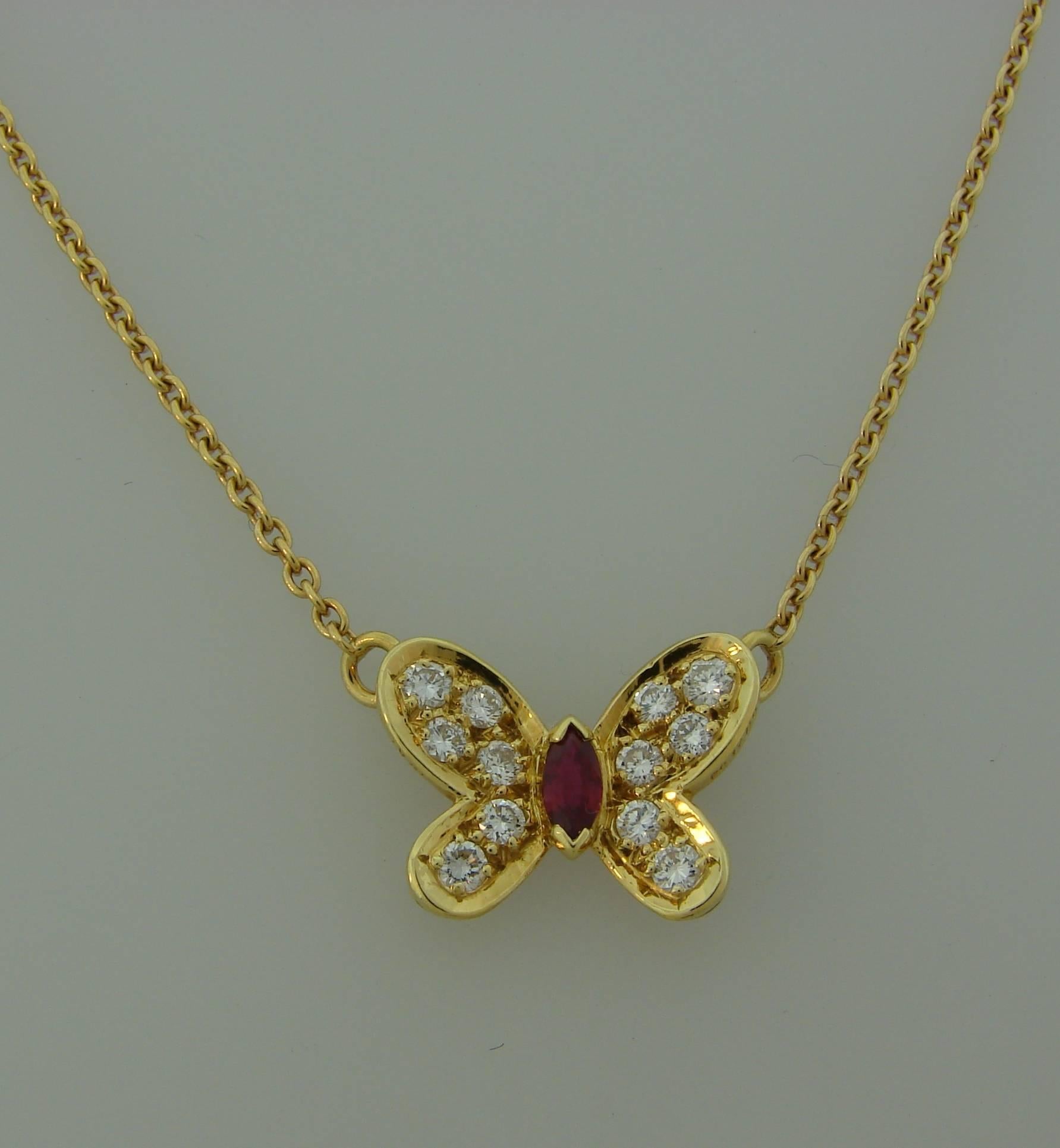van cleef arpels butterfly necklace