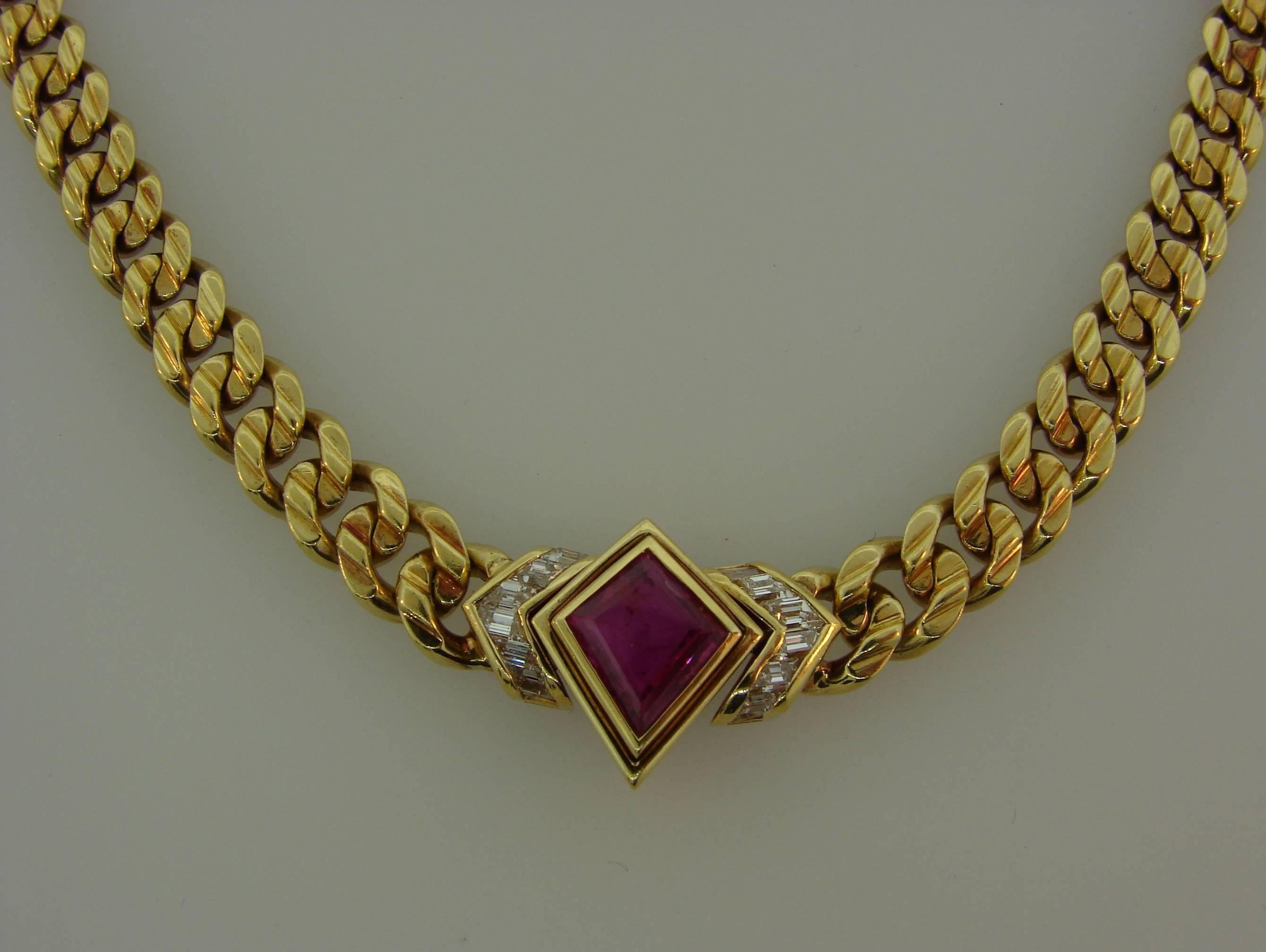 bulgari ruby chain necklace