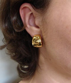 1980s Van Cleef & Arpels Yellow Gold Hoop Earrings
