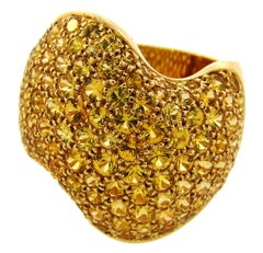 Vintage Van Cleef & Arpels Yellow Sapphire Gold Ring