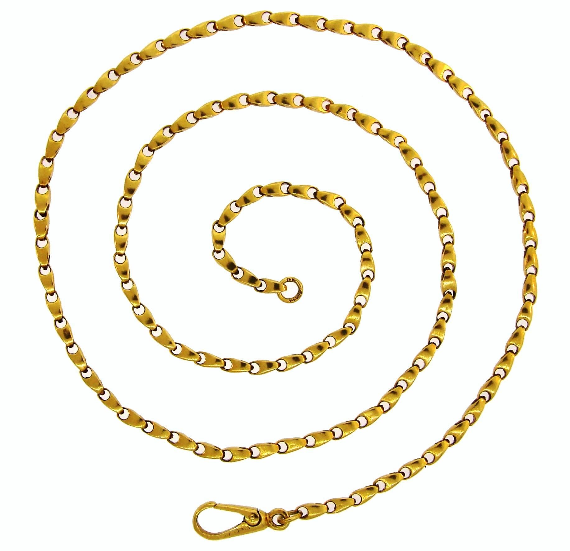Cartier Yellow Gold Chain Necklace, 1970s