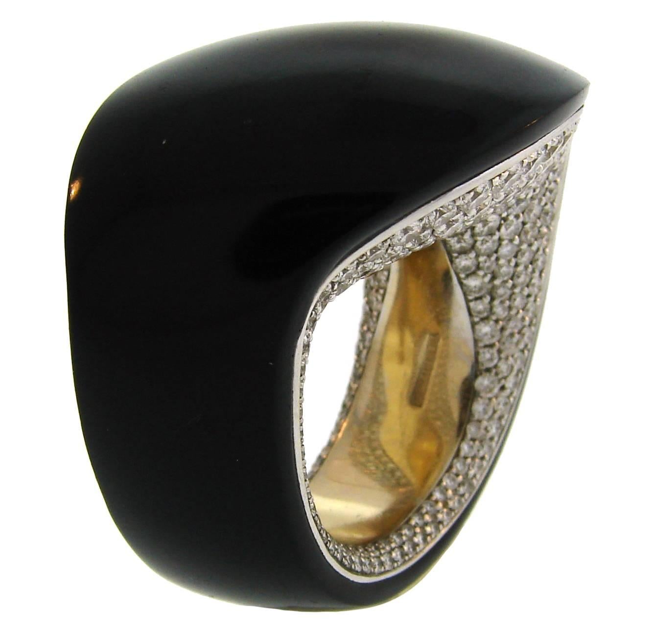 Vhernier Egeo Diamond Jet White Gold Ring