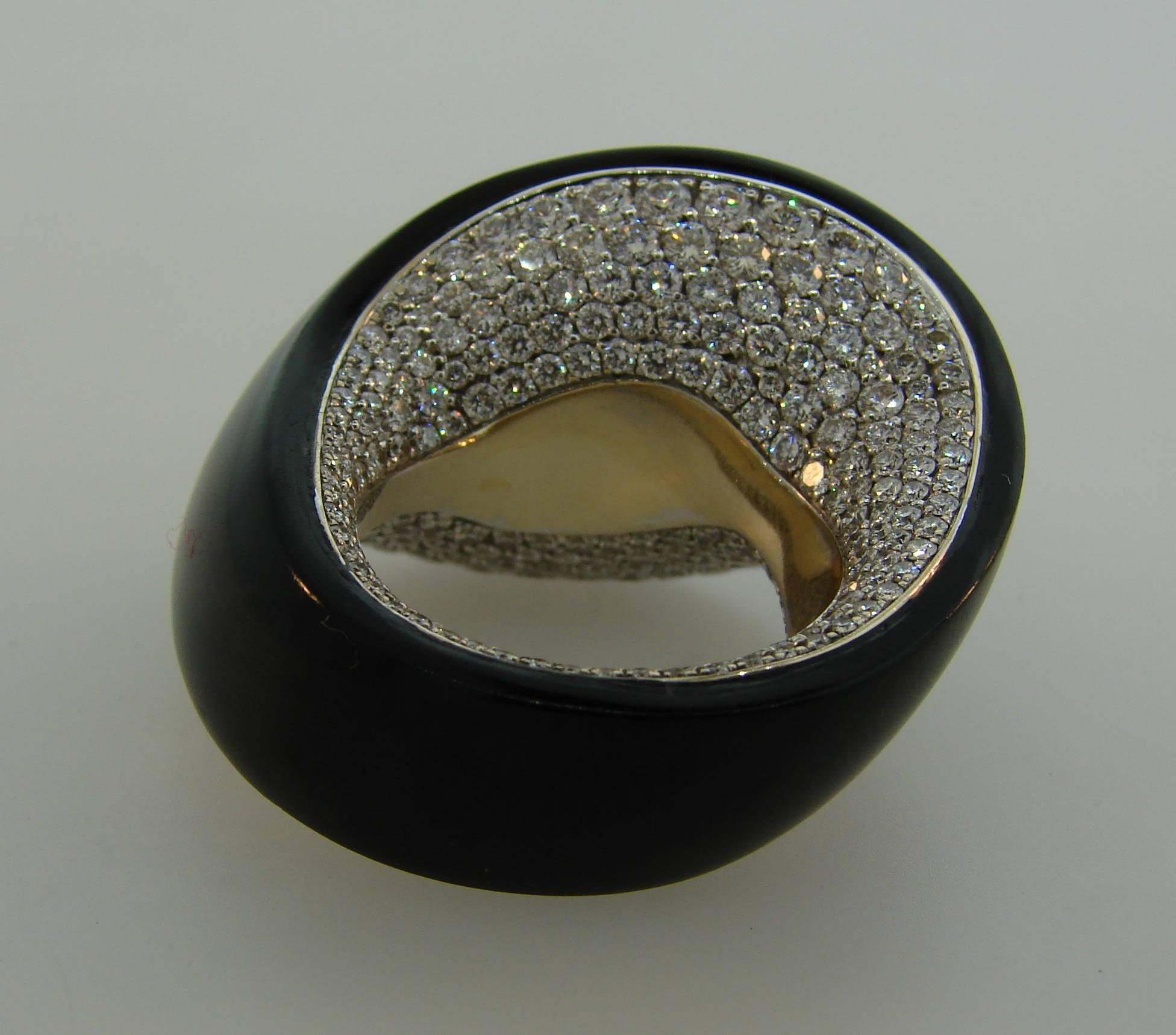 Vhernier Egeo Diamond Jet White Gold Ring 2