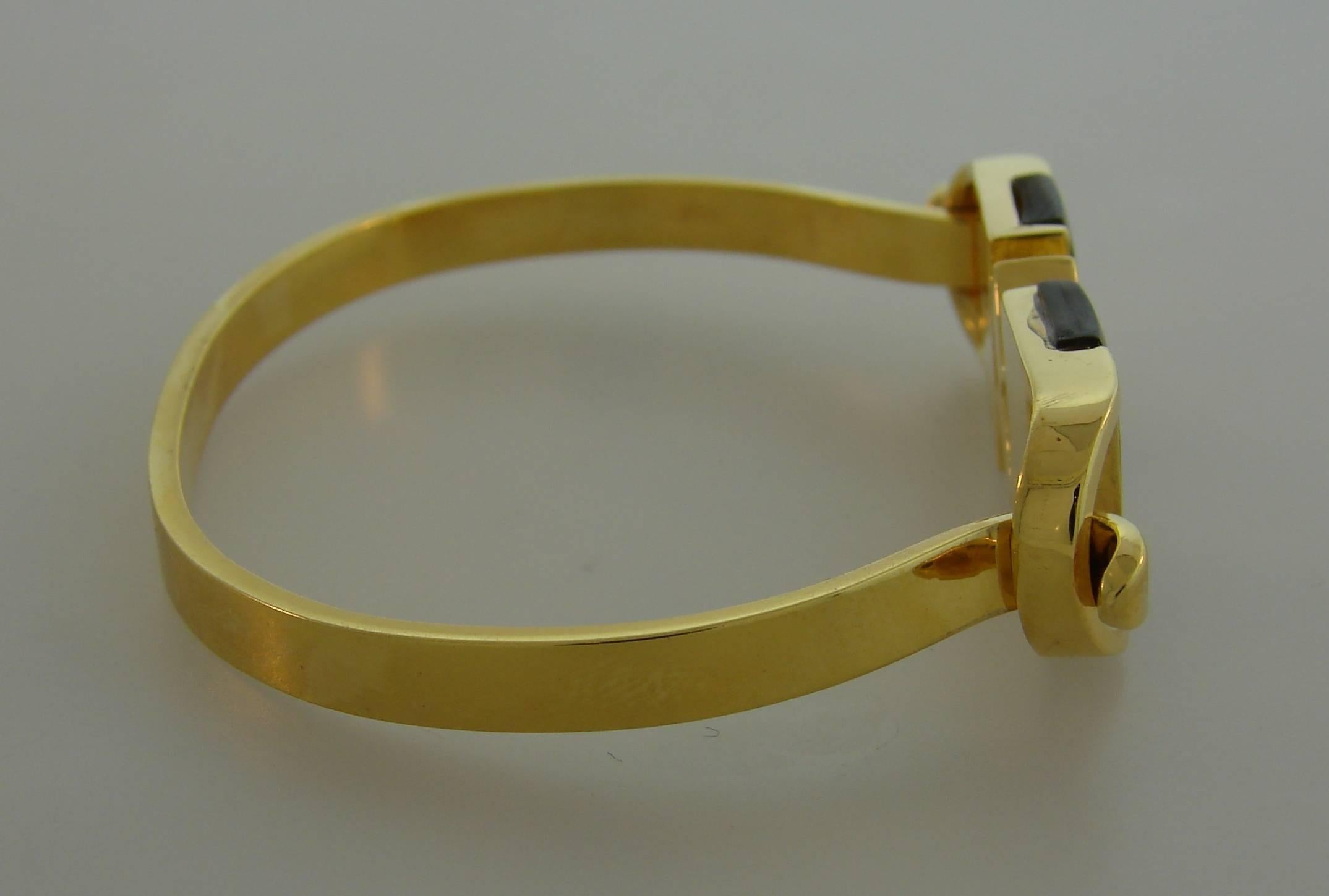 Cartier Tortoise Shell Yellow Gold Bangle Bracelet, 1970s 2