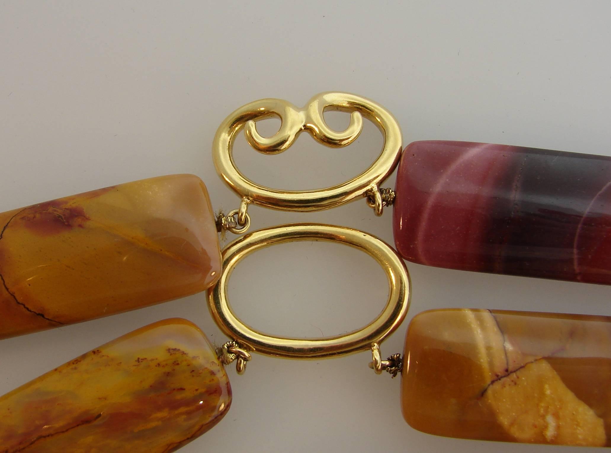Verdura Agate Bead Strand Necklace with Yellow Gold Clasp 3