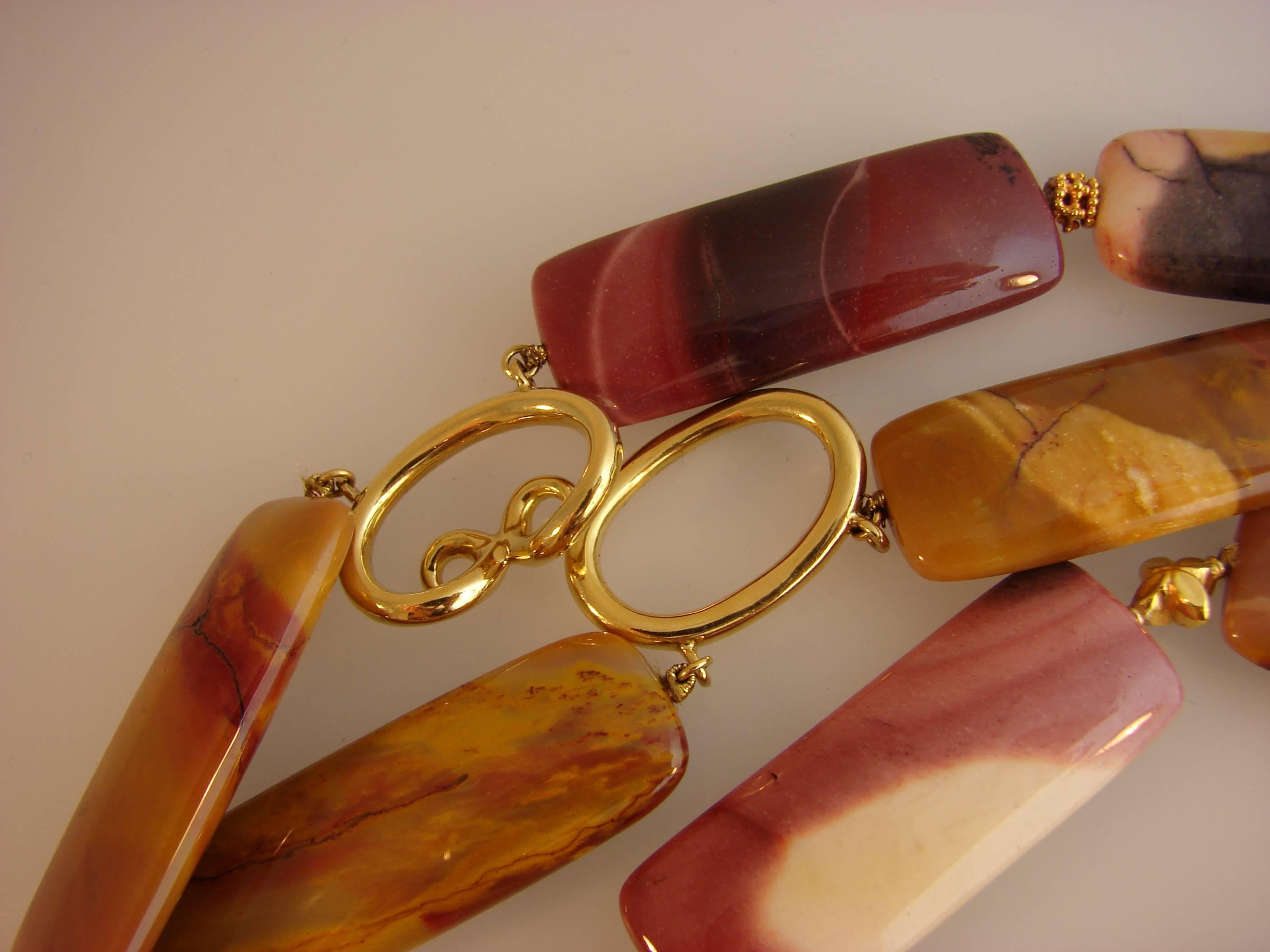 Verdura Agate Bead Strand Necklace with Yellow Gold Clasp 4