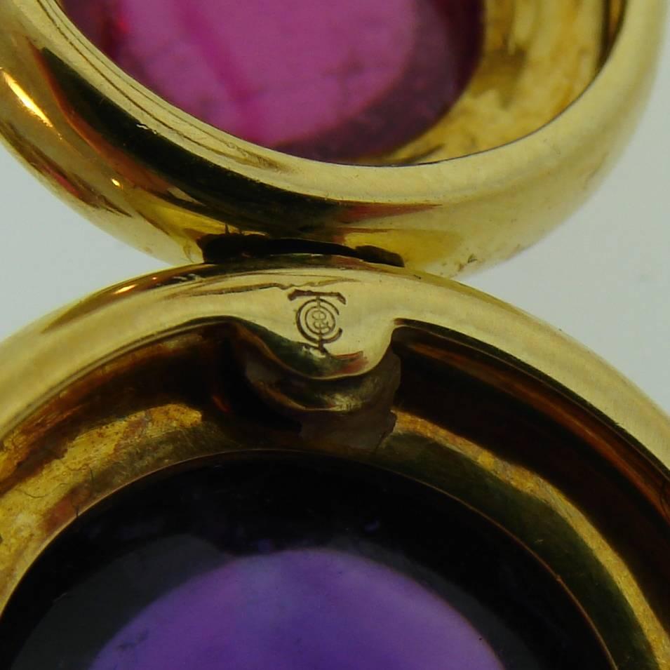 Tiffany Paloma Picasso Gemstones Gold Earrings 1980s 3