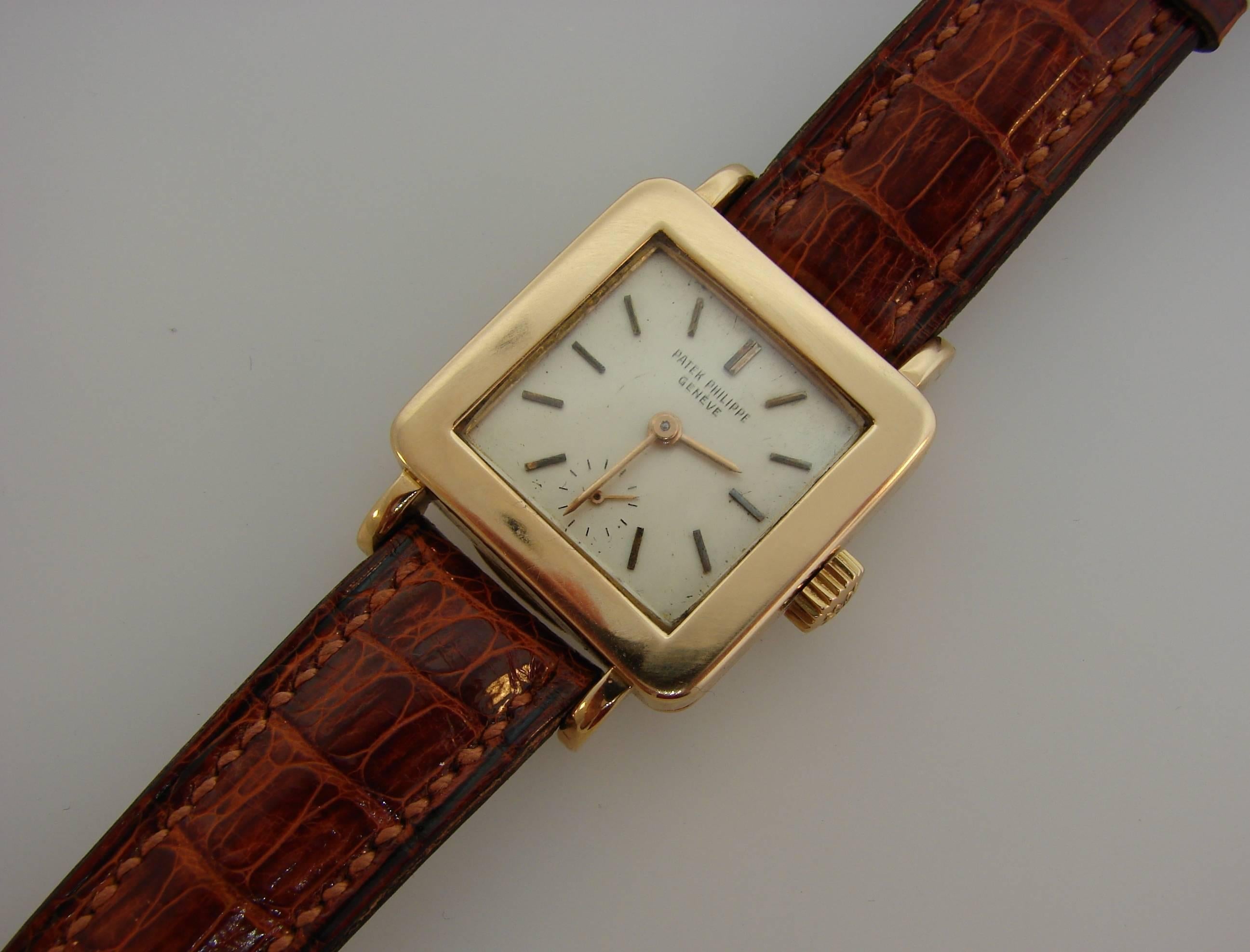 Patek Philippe Yellow Gold Manual Wind Wristwatch  In Excellent Condition In Beverly Hills, CA