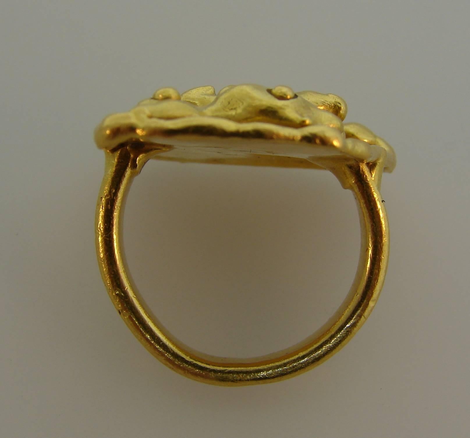 Jean Mahie 22 Karat Yellow Gold Ring 3