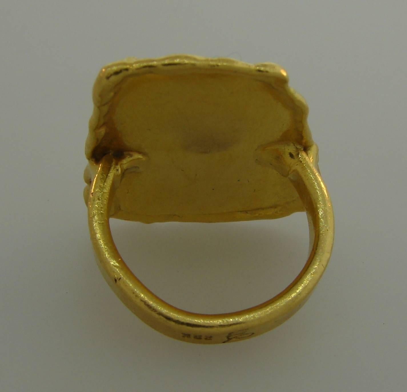 Jean Mahie 22 Karat Yellow Gold Ring 4