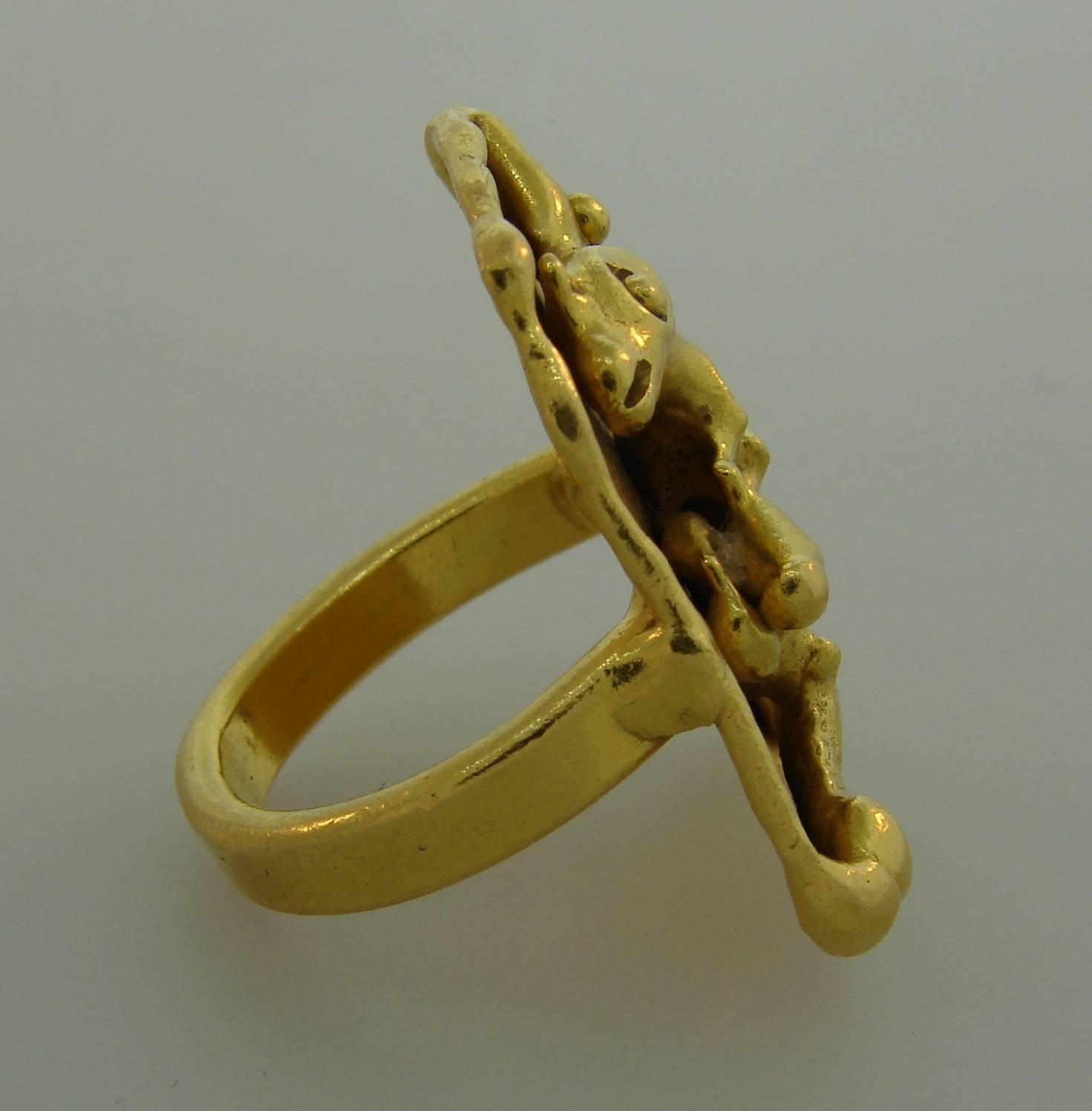 Jean Mahie 22 Karat Yellow Gold Ring 2